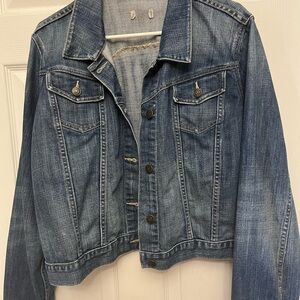 Denim Jacket with Button Details